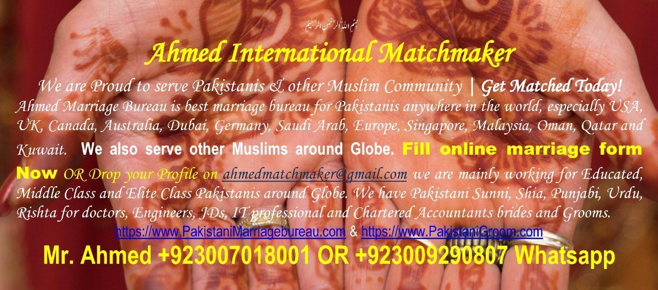 Pakistani Muslim Matchmaker Marriage Bureau Rishta Shaadi in USA U