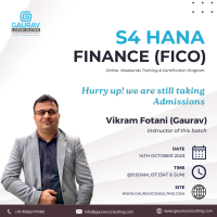 Join SAP S4 HANA FICO Financial Accounting  Controlling Weekend Batch